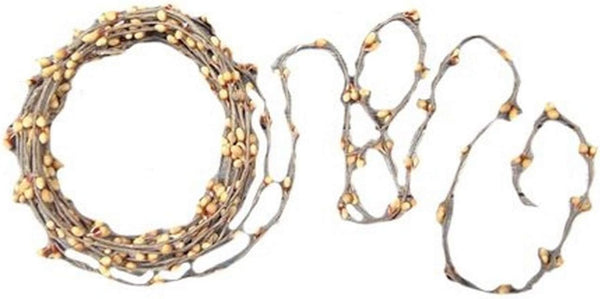CWI Gifts Pip Berry String Garland, 18-Feet, Old Gold