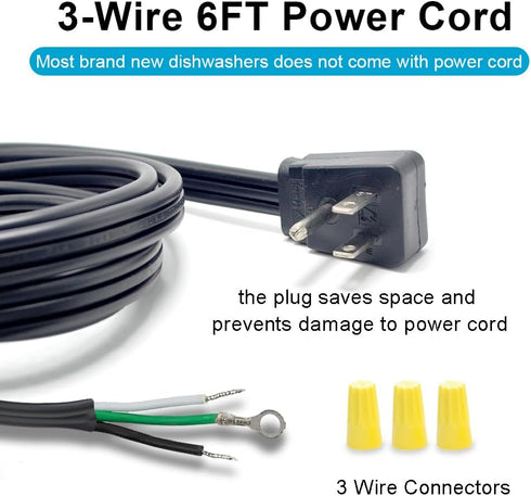 Universal Dishwasher Installation Kit, 12 Ft Stainless Steel Hose with Burst Proof Water Supply Line & 3/8" Compression