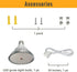 Bulbs, 25W 5000K, LED Grow Light Hanging Grow Lights for Indoor Plants, Height Adjustable Plant Light with Timer, Full