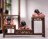 Kingzhuo Ceramic Cute Baby Buddha Statue - Monk Figurine Home Decor, Delicate Ceramic Arts and Crafts (Red)