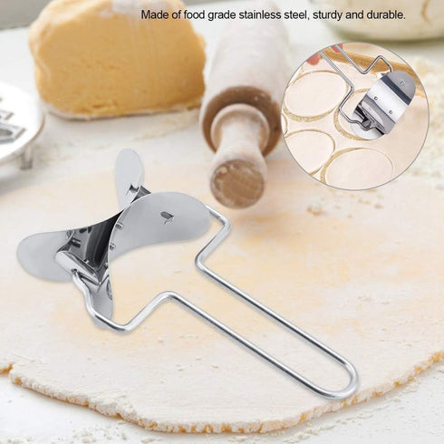 Stainless Steel Dumpling Wrapper Skin Dough Cutter, Circle Roller Ravioli Maker Kitchen Accessories