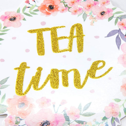 SUNBEAUTY 14 Pcs Tea Party Photo Booth Props, Alice in Wonderland Party Supplies for Garden Party Bridal Shower
