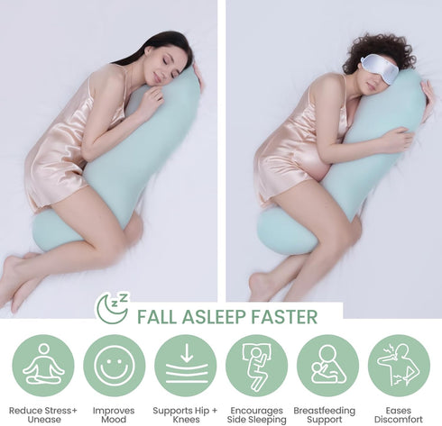 Body Pillows for Adults, Full Body Pillow for Side Sleepers, Long Body Pillow for Bed, Pea Pod Shape Long Pillow