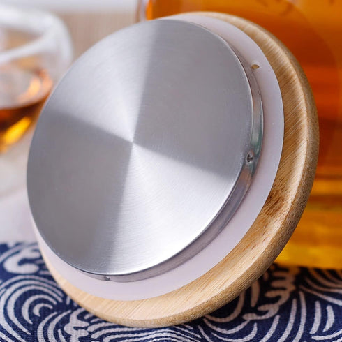CNGLASS Bamboo Lid for Cnglass Teapot, Available in 30.4oz/40.6oz/50.7oz Sizes