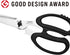 CANARY Japanese Kitchen Scissors, Heavy Duty 8.2", Dishwasher Safe, Sharp Serrated Stainless Steel, Black