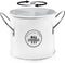 Vintage Farmhouse Utensil Holder, 4 Compartment Metal Cutlery Caddy with Removable Divider, White
