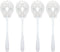 LOLA Toilet Bowl Brush w/Curved Head, 4 Pack, Coated Wire, Durable Poly