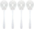 LOLA Toilet Bowl Brush w/Curved Head, 4 Pack, Coated Wire, Durable Poly