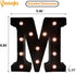 Decorative LED Illuminated Marquee Sign - Alphabet Letters with Lights for Wedding, Birthday, Christmas, Home Bar M,