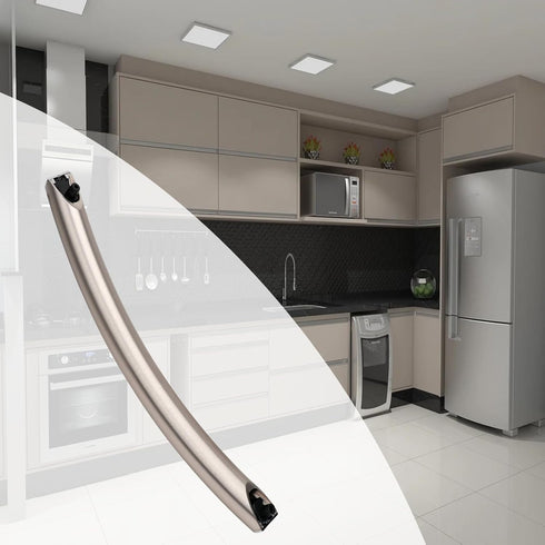 Microwave Door Handle Compatible with Samsung ME17R7021ES ME19R7041FS ME21R7051SS, Includes 2 Screws