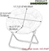 Buenanir Cozy Stretch Saucer Chair Cover - Jacquard Slipcover for Round Moon Chair - Foldable, Protector for Bedroom