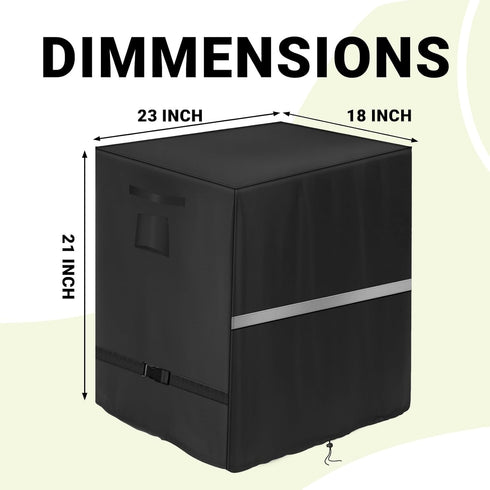 NEWFOM (23 18 21inch) Deck Box Cover Heavy Duty Waterproof Deck Box with Handle, Outdoor Large Storag Cover Patio