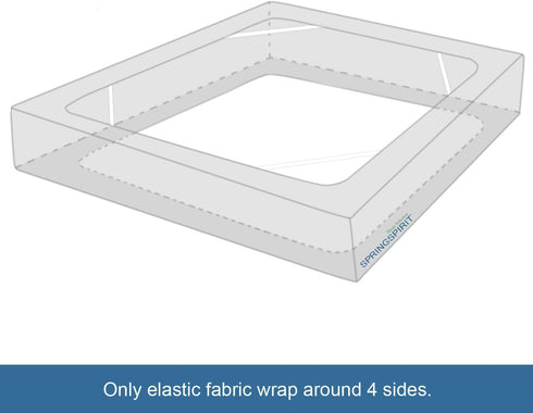 Twin Size Box Spring Cover, Smooth Elastic Fabric Wrap Around, Dustproof, Washable, Black