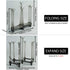 2 Pcs Cup Drying Racks Set, Retractable Drinking Glass & Baby Bottle Drainer Stand for Kitchen Countertop