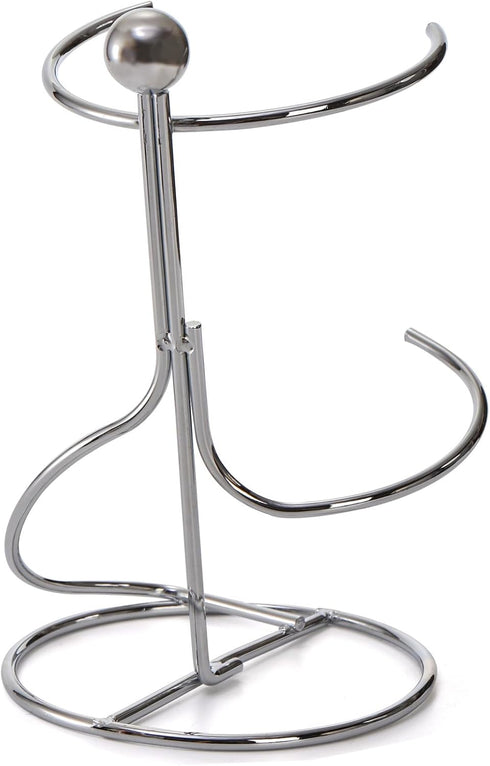 4 Packs Countertop Wine Rack, Silver Metal Small Wine Holder for Cabinet and Pantry Storage