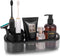 Black Toothbrush Holder for Bathroom, Detachable Tray for Electric Toothbrush, Countertop Organizer for Vanity Sink