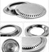 Korean Style BBQ Plate - Smokeless Indoor Stainless Steel Non-Stick Roasting Round Grill Pan for Camping