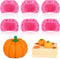 Actvty 3D Pumpkin Silicone Molds, 6 Pcs Half Pumpkin Chocolate Candy Fondant Mold for Halloween Thanksgiving Baking