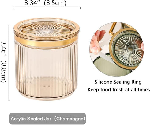6 Pack,Seasoning Set Acrylic Condiment Spice Jars,Condiment Spice Box With Lids and Spoons and Tray,Clear Plastic