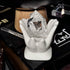 ourhommie Air Plant Holder Cute Ceramic Mini Hand Shape Stand Airplants Tillandsia Small Container Pot Plant Decorative