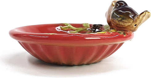 5" ornerx Ceramic Shower Soap Dish Holder Vintage soap Tray Bird Theme