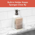 Spectrum Cora Kitchen Soap Dispenser with Sponge Holder for Kitchen Sink Organization, Easy to Clean Soap Pump Sponge