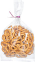 Restaurantware 100 Clear Plastic Gusset Bags 4 x 2.3 x 8 Inch - Heat Sealable Food Safe Treat Bags for Popcorn or