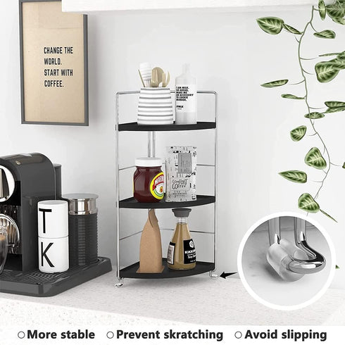 kaileyouxiangongsi 3-Tier Countertop Bathroom Organizer , Vanity Tray Cosmetic & Makeup Storage, Kitchen Spice Rack