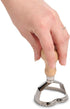 2.5-Inch Fantes Ravioli Maker Stamp With Wooden Handle, Fluted Heart Shape, For Homemade Pasta, Cookies, Everyday