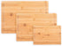 Pure Home Solutions Set, Bamboo Cutting Board Durable Wood Cutting Boards for Kitchen with Deep Juice Grooves
