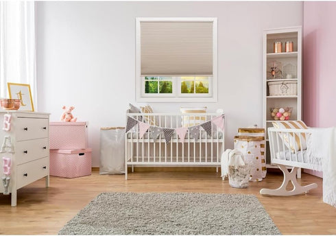 Redi Shade No Tools Easy Lift Cordless Cellular Blackout Fabric Shade, Natural, 30" W x 64" L (Fits 19"-30" Windows)
