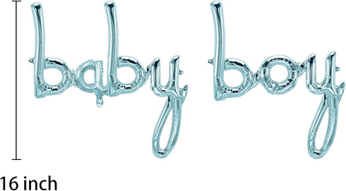 Tellpet Baby Boy Balloons, Blue Baby Boy Letter Balloon for Baby Shower Decorations