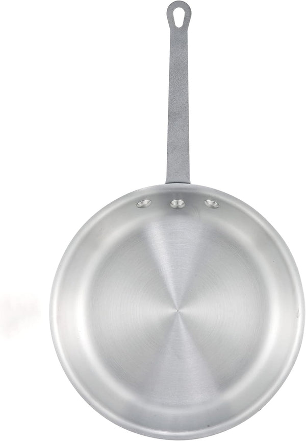 Winco AFP-10A Commercial-Grade Aluminium Fry Pan/Skillet, 10", Silver