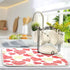 Red Gold Watercolor Hearts Love Dish Drying Mat 16x18 for Kitchen, Valentine's Day Love Flowers Dishes Pad Dish Drainer