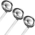 meekoo 3 Pieces Stainless Steel Ladle, Soup Handle with Pouring Rim for Cooking Soup Sauce, 3 oz