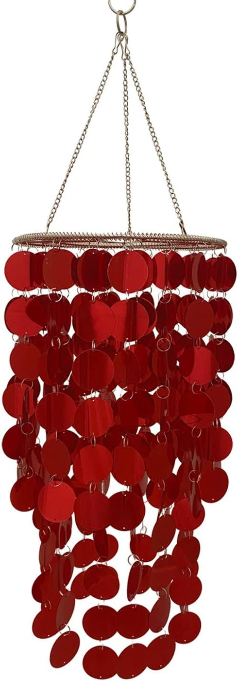 FlavorThings Red Bling Hanging Chandelier Great idea for Wedding Chandeliers Centerpieces Decorations and Any Event