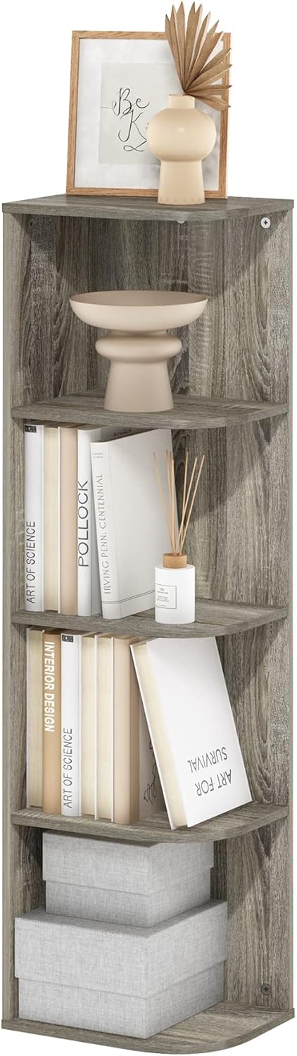 Furinno Pasir 4-Tier Open Shelf Bookcase - French Oak