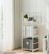 3 FIDUCIAL HOME Tiers Small Bookshelf for Small Spaces White Mini Short Book Shelf Low Open Bookcase Easy Assemble