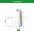 D'vine Dev 8 Inch Ceramic Flower Vase - Matte Finishing, Minimalist Design for Home Décor, White