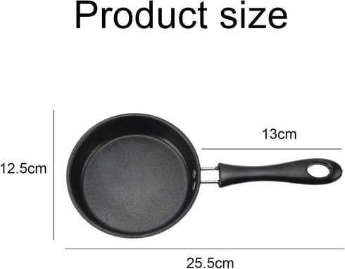 Egg Frying Pan, 4.7-Inch Small Nonstick Pan with Lid, Heat Resistant Skillet for Cooking, Portable Omelet Pan