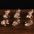 BRABUD Gold Resin Small Elephants Statues Home Decor Gift Set of 6 BS123 (Gold)