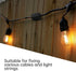 30 Pack Hooks for Outdoor String Lights - with Adhesive Strips,Perfect for Christmas and Patio Decor,Black