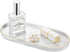Luxspire Marble Ceramic Bathroom Vanity Tray, Decorative Countertop Organizer for Soap, Candles, and Jewelry