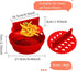 Zayookey 2 Pack Silicone Air Fryer Liners Divider - 6.5inch Reusable Heat Resistant Basket Divider Pads (Black+Red)