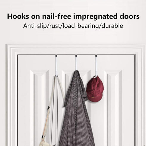 Black Wreath Hanger, Strong Bearing Door Hook for Fall, Christmas, and Halloween Decorations