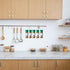 40 Spice Gripper Clips, 8 Strips for Holding 40 Plastic Heavy Jars Bottles in Cabinet Door