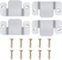 4 Pcs Sectional Couch Connectors, Metal Clips with 10 Pcs Screws for Interlocking Furniture Connector
