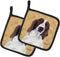 Caroline's Treasures SC9131PTHD Springer Spaniel Wipe Your Paws Pot Holders, 7 1/2 x 7 1/2, Heat Resistant