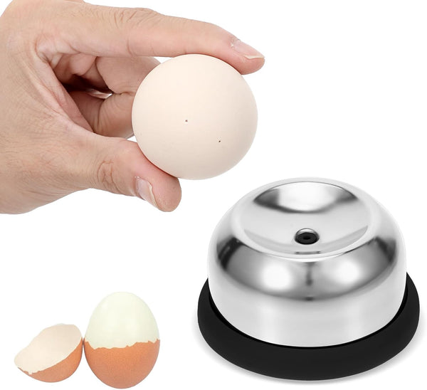 APLZGMG Stainless Steel Egg Piercer for Hard Boiled Eggs with Retractable Pin, Heavy