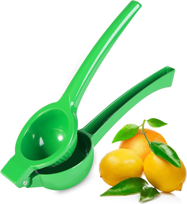 TEZZ Lemon Squeezer - Premium Large Handheld Lime Juicer, Metal Citrus Press Bar Tool, Green